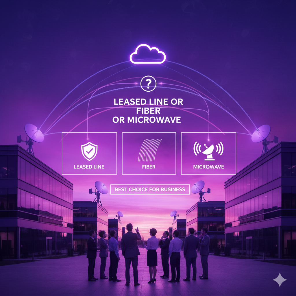 Leased Line or Fiber or Microwave: Best Choice for Business
